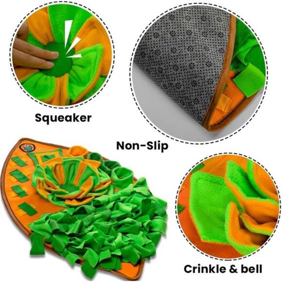 Snuffle Mat for Dogs, Dog Cats Nosework Feeding Mat, Pet Interactive Dog Puzzle - Picture 2 of 7